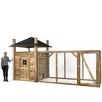 Konijnenhok Hooiberg met ren Loes XL, Dieren en Toebehoren, Knaagdieren en Konijnen | Hokken en Kooien, 110 cm of meer, Nieuw