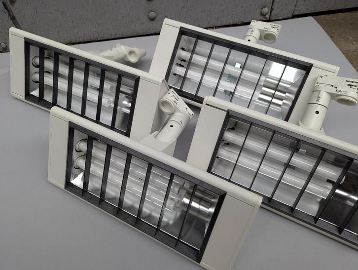 ERCO Trackspots – 3-Fase Railverlichting, Huis en Inrichting, Lampen | Spots, Zo goed als nieuw, Metaal of Aluminium, Ophalen