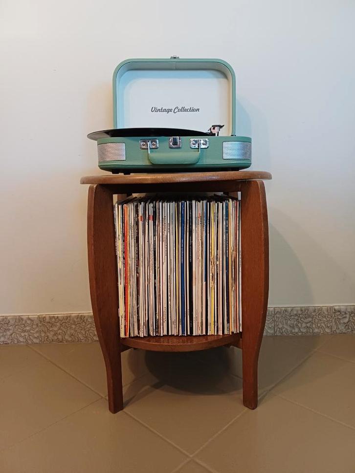 Audiomeubel platenkast platenspelerkast retro vintage hout, Huis en Inrichting, Kasten | Dressoirs, Gebruikt, 50 tot 100 cm, 25 tot 50 cm