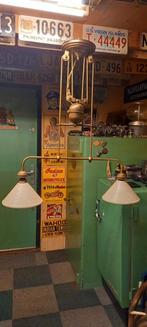 Messing tafellamp biljart lamp antiek, Ophalen, Minder dan 50 cm