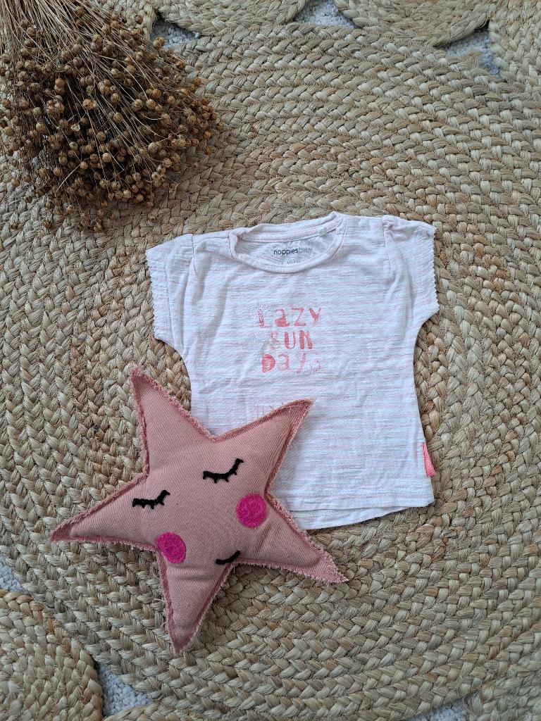 Roze Noppies shirtje maat 62, Kinderen en Baby's, Babykleding | Maat 62, Meisje, Ophalen of Verzenden, Zo goed als nieuw, Noppies