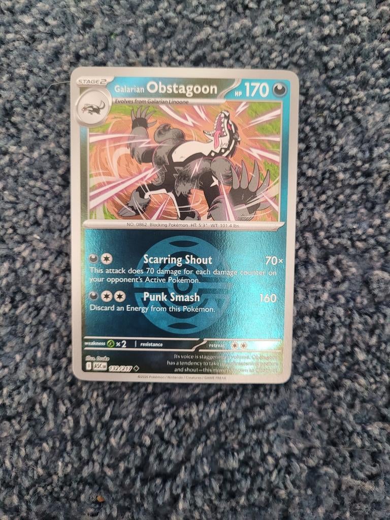 Ascended heroes Galarian Obstagoon pokeball, Ophalen of Verzenden, Zo goed als nieuw