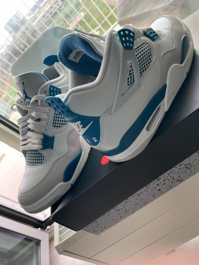 Nike Air Jordan 4 Military Blue 2024 – Maat 43, Blauw, Ophalen of Verzenden, Sneakers of Gympen, Zo goed als nieuw
