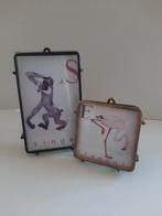 Twee Sissy-Boy fotolijstjes , zwart en koper, Ophalen of Verzenden, Zo goed als nieuw