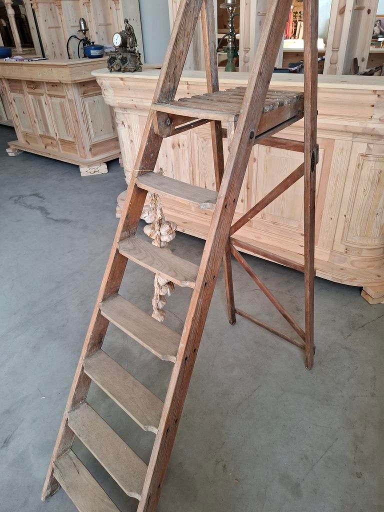 Vintage schilders ladder in goede staat, Ophalen, Minder dan 2 meter
