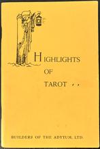 Highlights of Tarot, Achtergrond en Informatie, Tarot of Kaarten leggen, Paul Foster Case, Ophalen of Verzenden