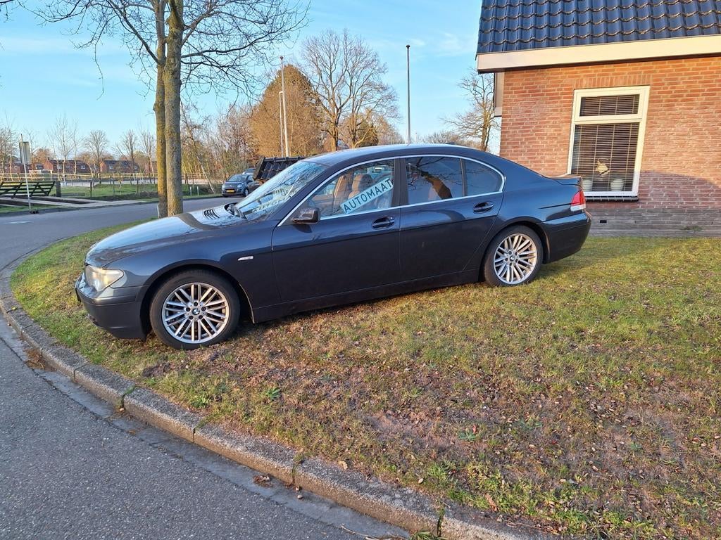 BMW 7-Serie 4.4 745I AUT 333 pk! 2003 Blauw, Auto's, BMW, Achterwielaandrijving, 8 cilinders, Blauw, Bedrijf