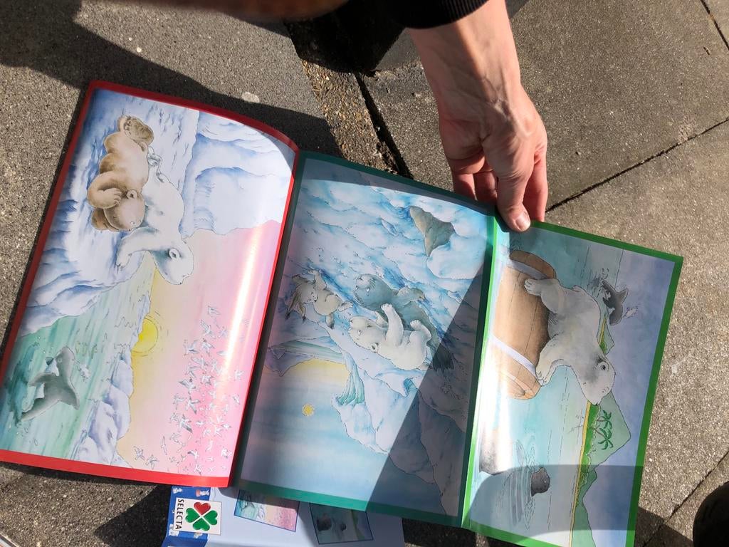 Blokken puzzel met verschillende afbeeldingen, Ophalen of Verzenden, 10 tot 50 stukjes, Gebruikt, 2 tot 4 jaar