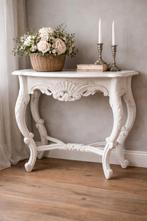 Landelijke Brocante sidetable Barok haltafel, Ophalen, 50 tot 100 cm, Zo goed als nieuw, 25 tot 50 cm