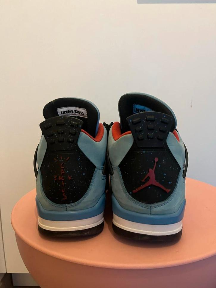 Nike Air Jordan 4 Retro Travis Scott Cactus Jack, Kleding | Heren, Schoenen, Gedragen, Sneakers of Gympen, Blauw, Ophalen of Verzenden