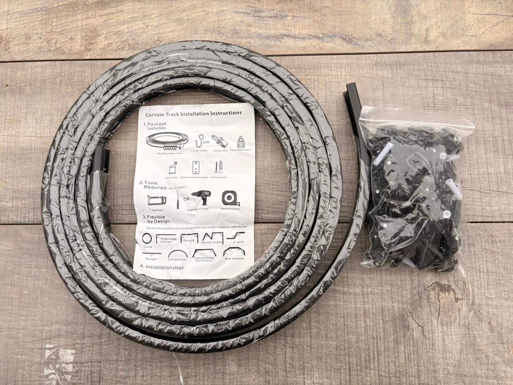 5 meter Buigbare gordijn rail met runners, Ophalen of Verzenden, Nieuw