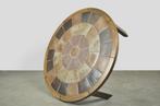 Vintage DEENSE salontafel met keramische tegels, 1960s., Gebruikt, Rond, Ophalen of Verzenden, Brutalist deens design