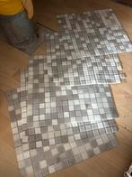 Mozaiek tegels grijs/wit 7 vellen, Gebruikt, Ophalen of Verzenden, Minder dan 20 cm, Minder dan 5 m²