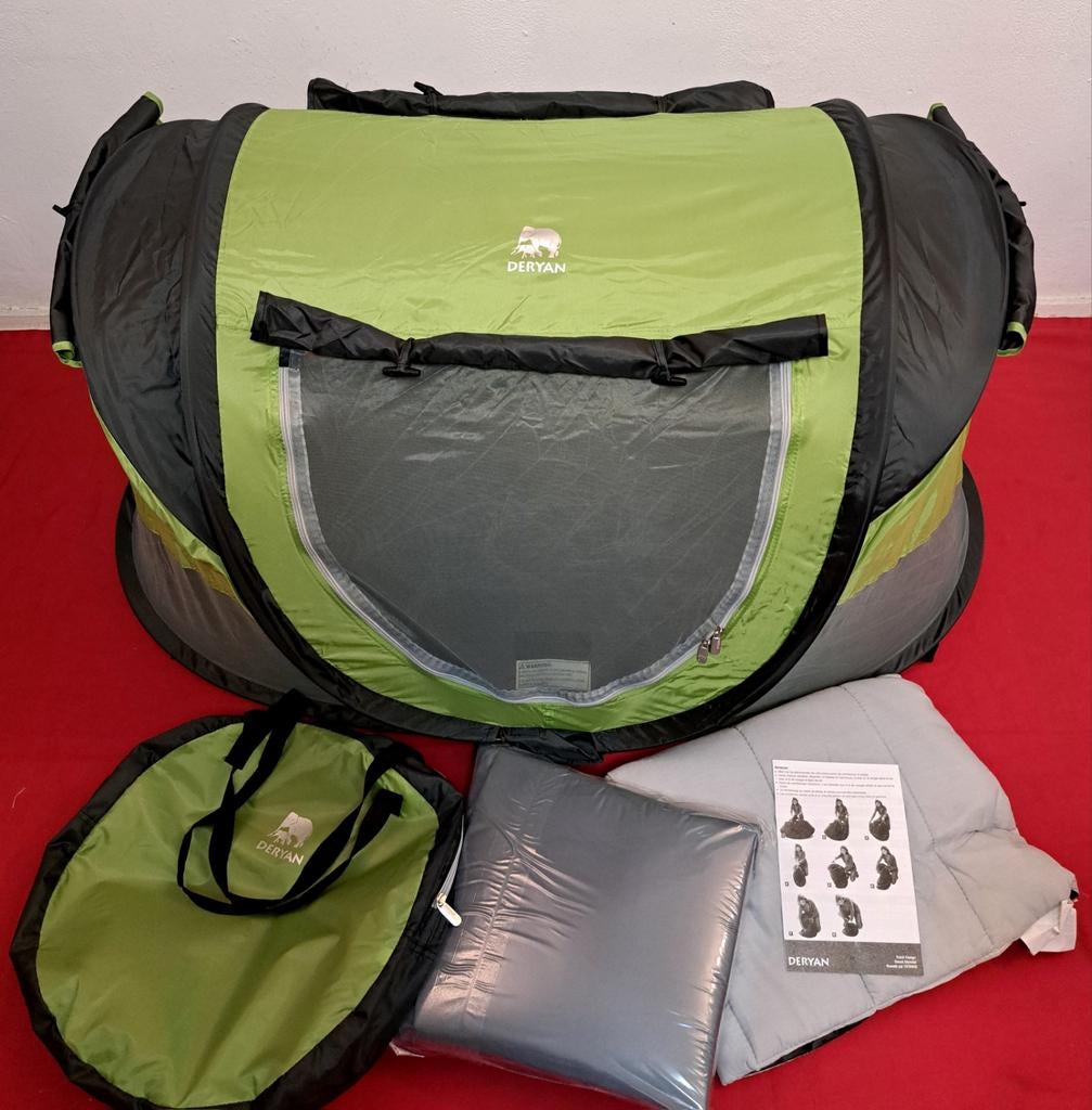 Nieuwe luxe Deryan Baby Tent Campingbedje zelfopblaasbare, Ophalen, Zo goed als nieuw, Tot en met 2