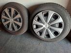 Winterbanden Peugeot/Citroen 185/65/15 met wieldoppen, Auto-onderdelen, Banden en Velgen, Ophalen, Gebruikt, 15 inch, Banden en Velgen