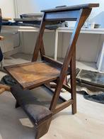 Antieke bidstoel / kerkstoel van hout, Antiek en Kunst, Antiek | Meubels | Stoelen en Banken, Ophalen