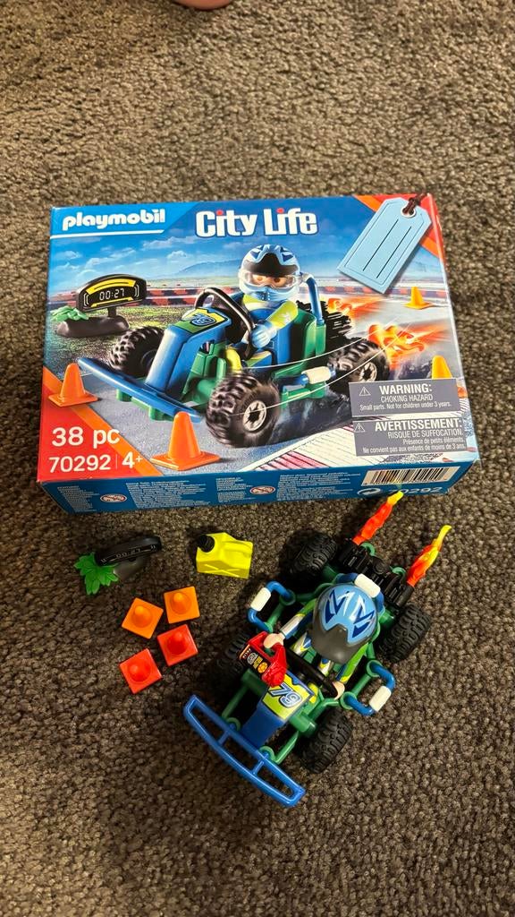 Playmobil city life 70292 race auto compleet met doos, Kinderen en Baby's, Speelgoed | Playmobil, Ophalen of Verzenden, Zo goed als nieuw