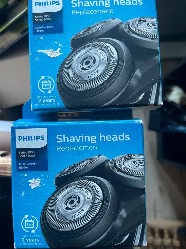 2 X Philips SH50 Scheerhoofden - Series 5000/6000 (Nieuw), Witgoed en Apparatuur, Persoonlijke-verzorgingsapparatuur, Nieuw, Scheren en Epileren