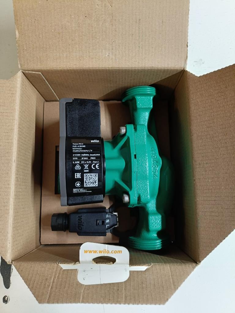 Wilo Yonos Pico 25/1-6 CV-pomp - Nieuw in doos, Doe-het-zelf en Verbouw, Verwarming en Radiatoren, Ophalen of Verzenden