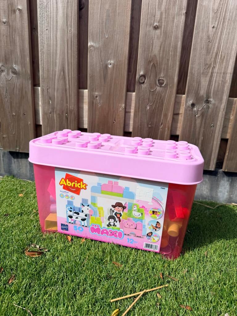 Duplo-compatibele bouwstenen in handige opbergdoos, Kinderen en Baby's, Speelgoed | Duplo en Lego, Ophalen, Gebruikt, Duplo, Losse stenen