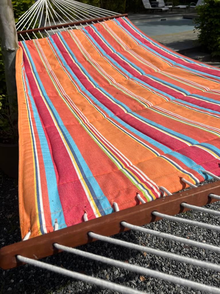 Borek hangmat, Tuin en Terras, Hangmatten, Gebruikt, Opvouwbaar, Meerpersoons, Ophalen of Verzenden