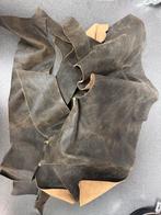 Donkerbruin Leer Restanten - 570g, Gebruikt, Bruin, Leer of Kunstleer, Ophalen of Verzenden