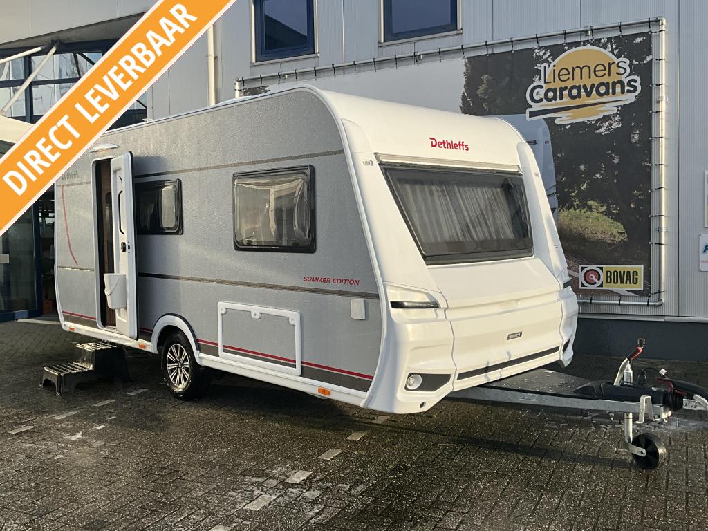 Dethleffs Summer Edition 460 EL ENKELE BEDDEN-XL KOELKAST, Standaardzit, Bedrijf, Tot en met 3, Schokbreker