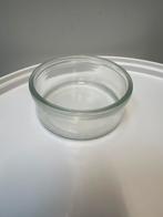 7 Glazen schaaltjes 9x3cm, Gebruikt, Schaal, Rond, Ophalen of Verzenden