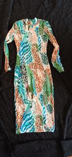 Mooie gekleurde jurk met turtle hals, maat XS, Overige kleuren, Ophalen of Verzenden, Zo goed als nieuw, Maat 34 (XS) of kleiner