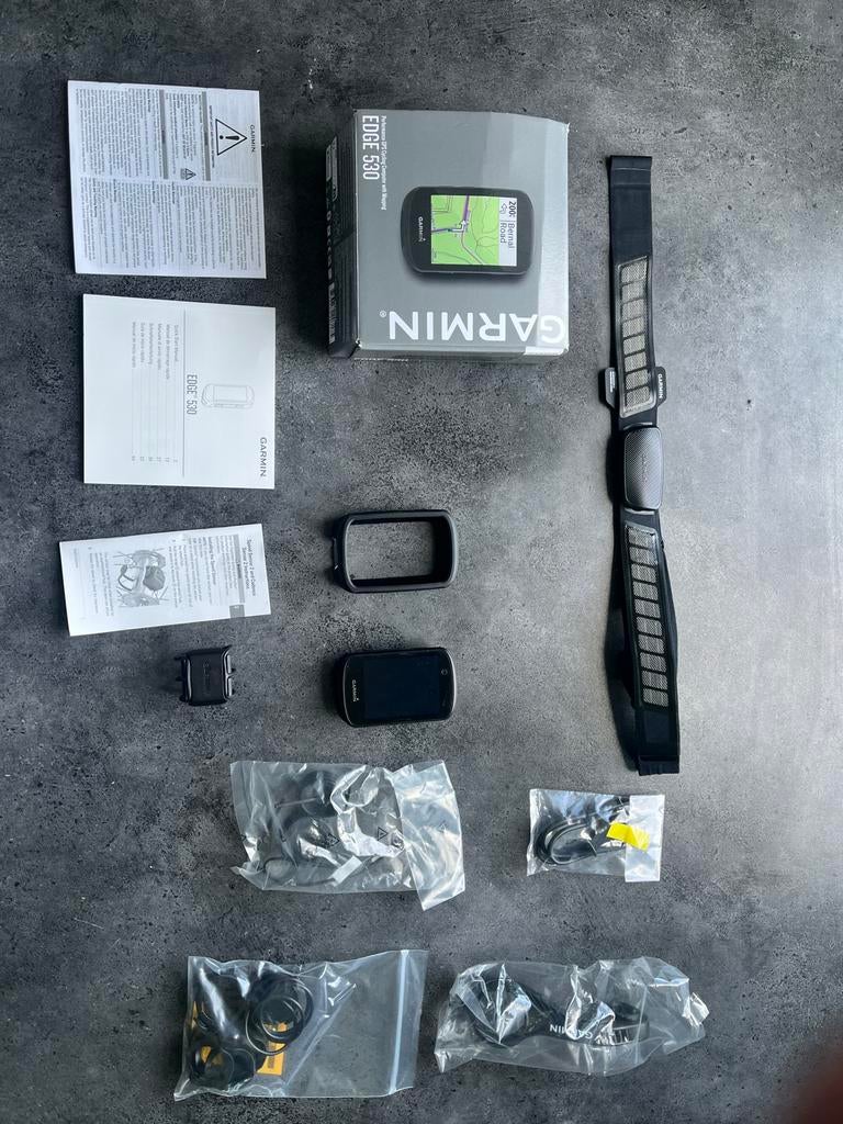 Garmin Edge 530 Fietscomputer met Sensoren en hartslagband, Ophalen of Verzenden, Draadloos, Zo goed als nieuw