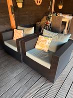 Mooie wicker loungeset met kussens, Ophalen, 5 zitplaatsen, Gebruikt, Loungeset
