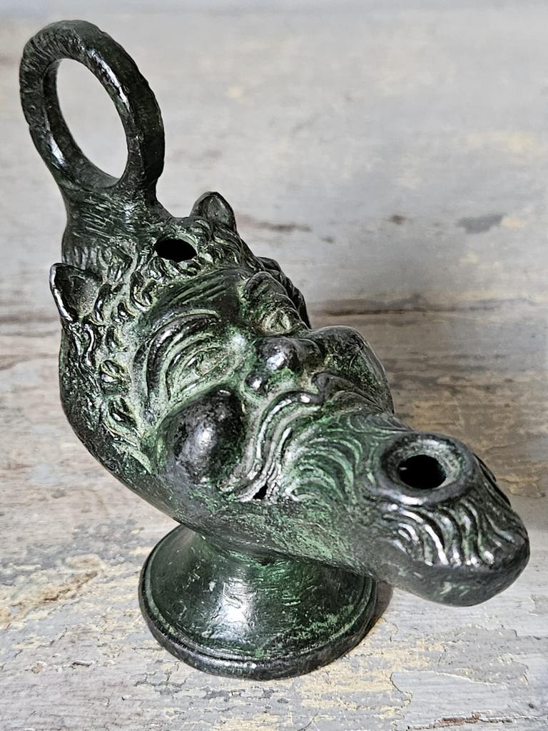 Bronzen olielampje Romeins ( grand tour), Antiek en Kunst, Antiek | Koper en Brons, Ophalen of Verzenden, Brons