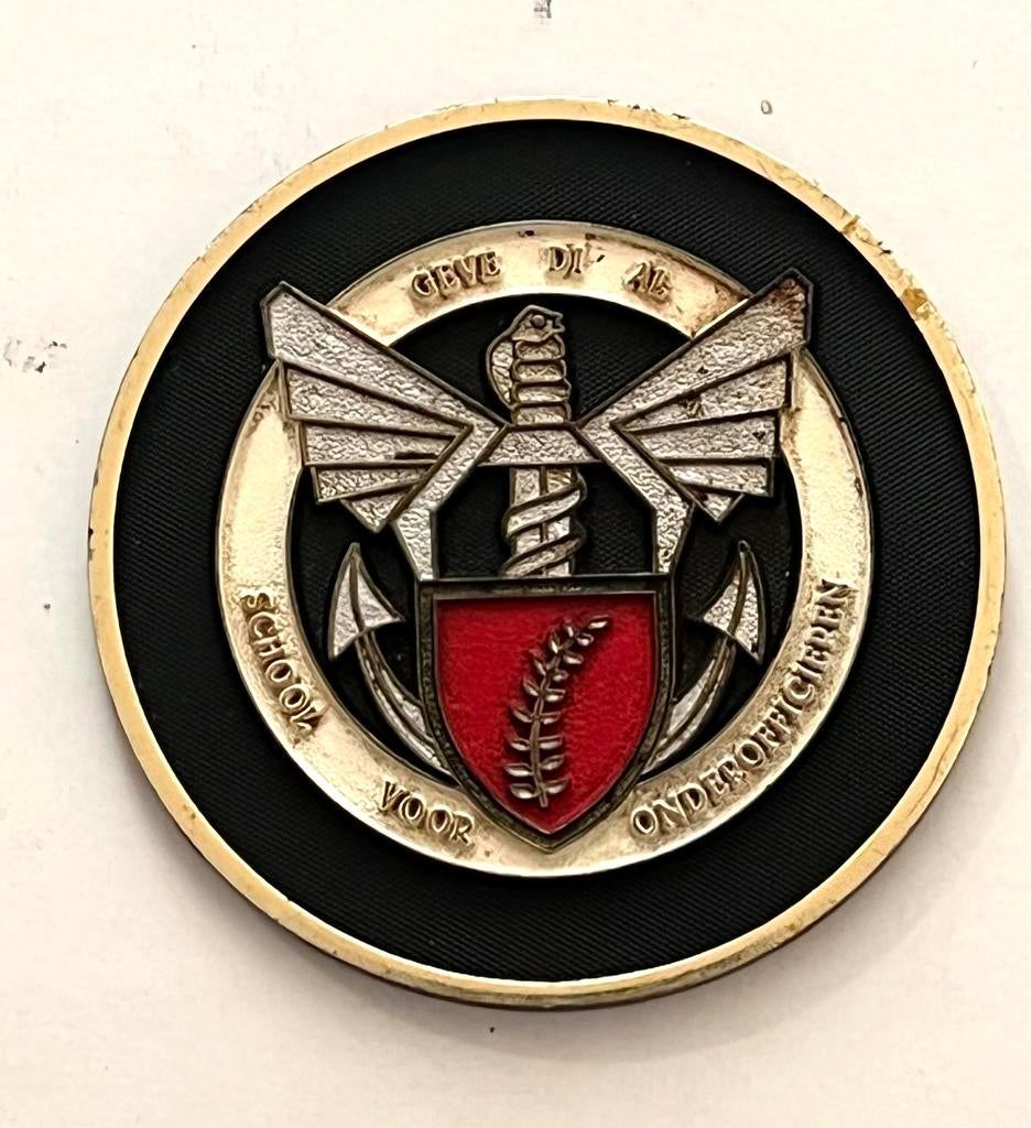 Challenge Coin SVO School voor Onderofficieren, Verzamelen, Ophalen of Verzenden
