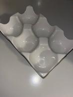 Witte eierhouder voor 6 eieren, Ophalen, Steen/keramiek, Wit, Overige merken