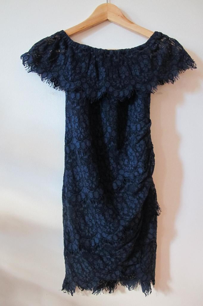 Navy off shoulder halter dress, Blauw, Ophalen of Verzenden, Zo goed als nieuw, Maat 34 (XS) of kleiner