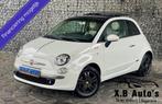 Fiat 500 1.4 Lounge |PANO|AIRCO|LED|LM|ABARTH PAKKET|, Voorwielaandrijving, Gebruikt, Beige, 4 stoelen