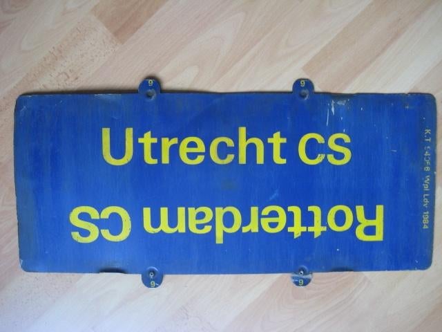 NS trein wagon bord plaatsnaam bestemming, Ophalen of Verzenden, Trein, Overige typen