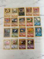 Diverse non-holo Pokémon kaarten uit 1995 + 2 first edition, Ophalen of Verzenden, Gebruikt, Meerdere kaarten