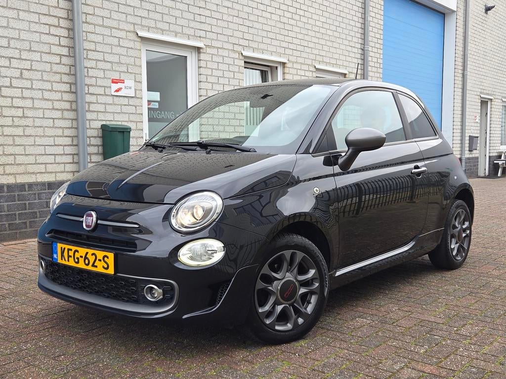 Fiat 500S 1.2 Navigatie-Cruise-Pdc-Leder-Led-Sport, Gebruikt, Met garantie (alle), Leder, Bedrijf