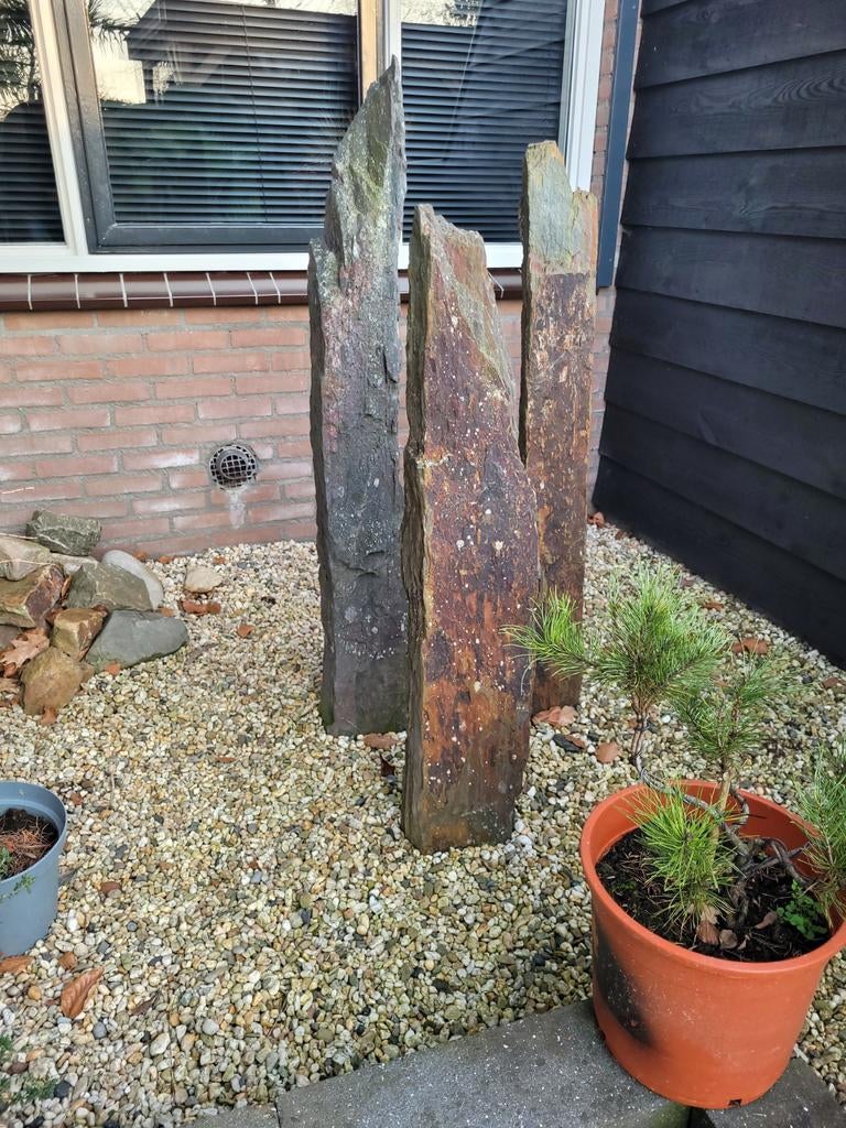 Leisteen pilaar voor in de tuin, Tuin en Terras, Tuinbeelden, Ophalen, Overige typen