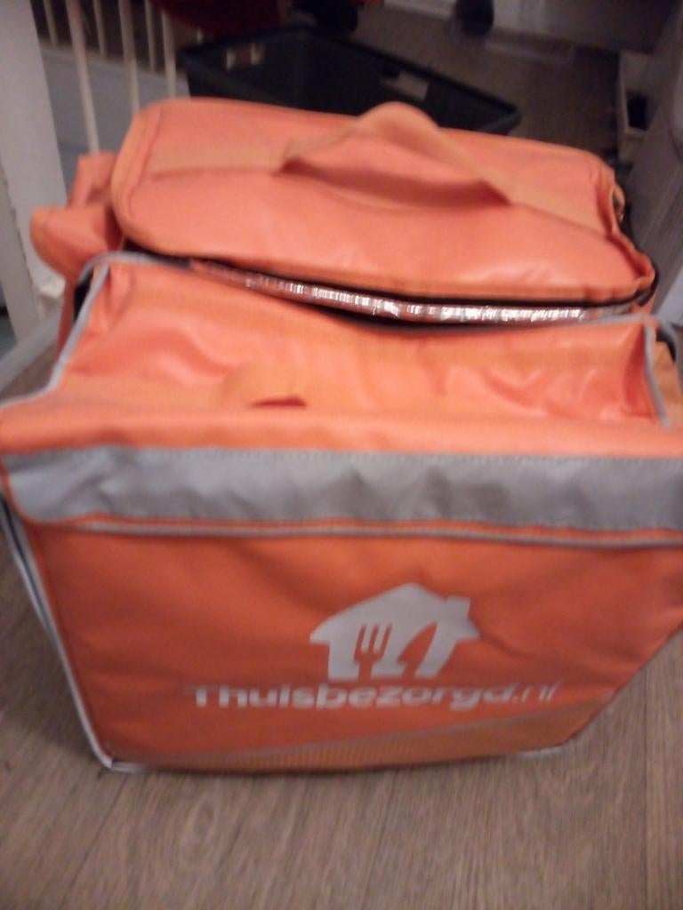 Thuisbezorgd set jas broek en tas, Ophalen of Verzenden