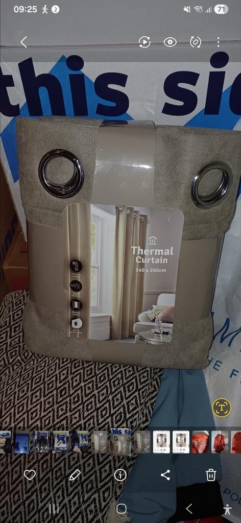 Verduisterend Thermisch Gordijn - 140x260cm, Huis en Inrichting, Stoffering | Gordijnen en Lamellen, Ophalen, 100 tot 150 cm, 200 cm of meer
