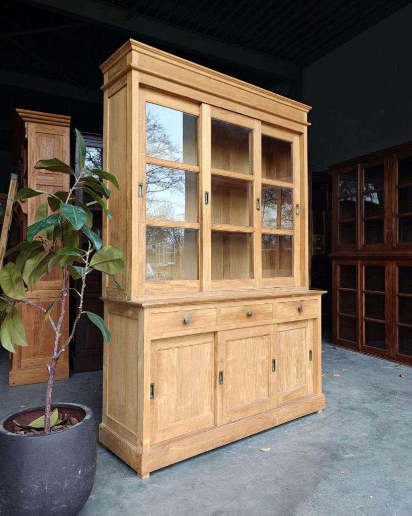 Teak Servieskast | Buffetkast | Landelijke Winkelkast #9550, Niet ingevuld, Gebruikt, 200 cm of meer, Niet ingevuld