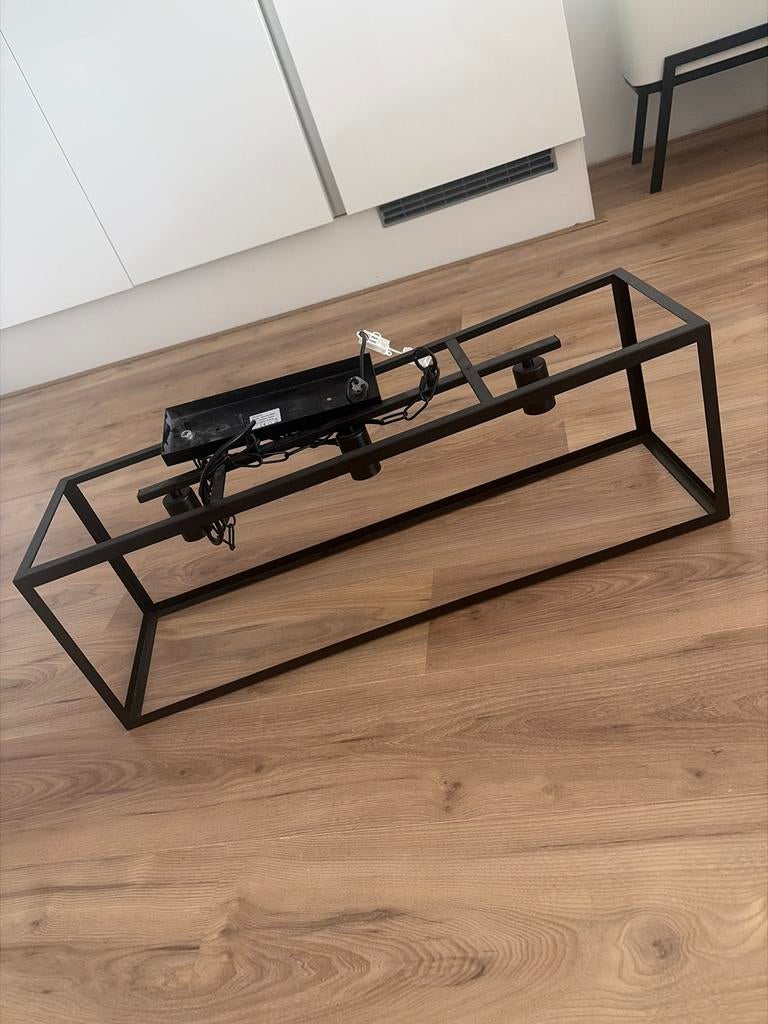 Moderne hanglamp voor 3 lampen - Zwart metaal, Ophalen, Zo goed als nieuw, Metaal, Minder dan 50 cm