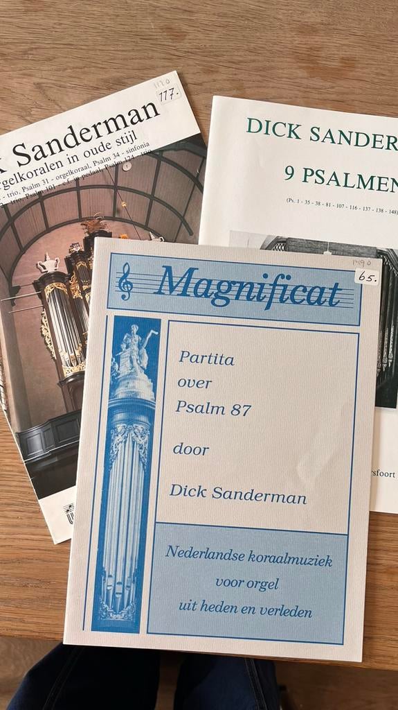 Drie bundels bladmuziek orgel Dick Sanderman, Muziek en Instrumenten, Orgel, Ophalen of Verzenden, Zo goed als nieuw, Religie en Gospel