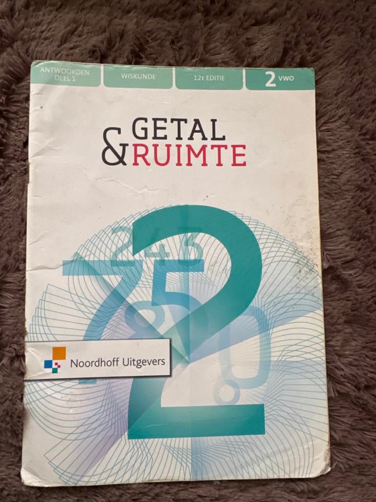 Getal & Ruimte Wiskunde 2 VWO Antwoorden Deel 1, Boeken, Ophalen of Verzenden, Gelezen, VWO, Wiskunde A