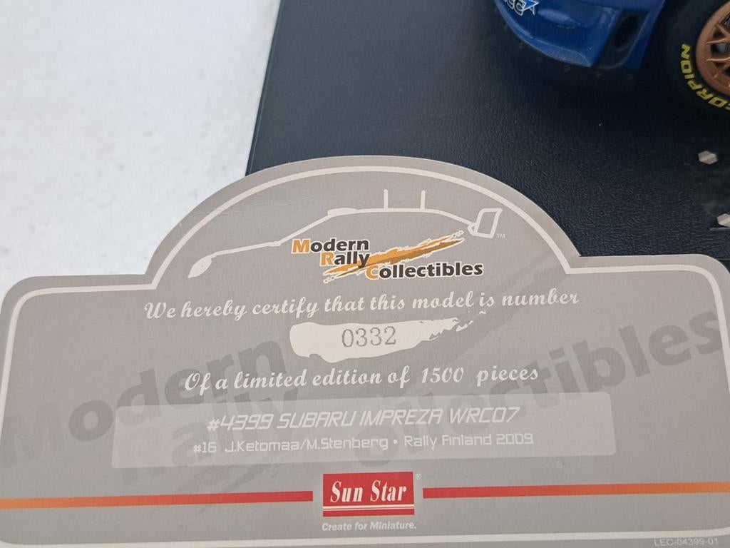 SOLD 1:43 Vitesse 43113 Subaru Impreza WRC Swedish Rally 2010 Mads Ostberg £26 plus post