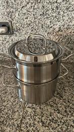 Sigg pan met stoom inzet, Huis en Inrichting, Keuken | Potten en Pannen, Ophalen, Zo goed als nieuw, Rvs, Kookpan of Snelkookpan
