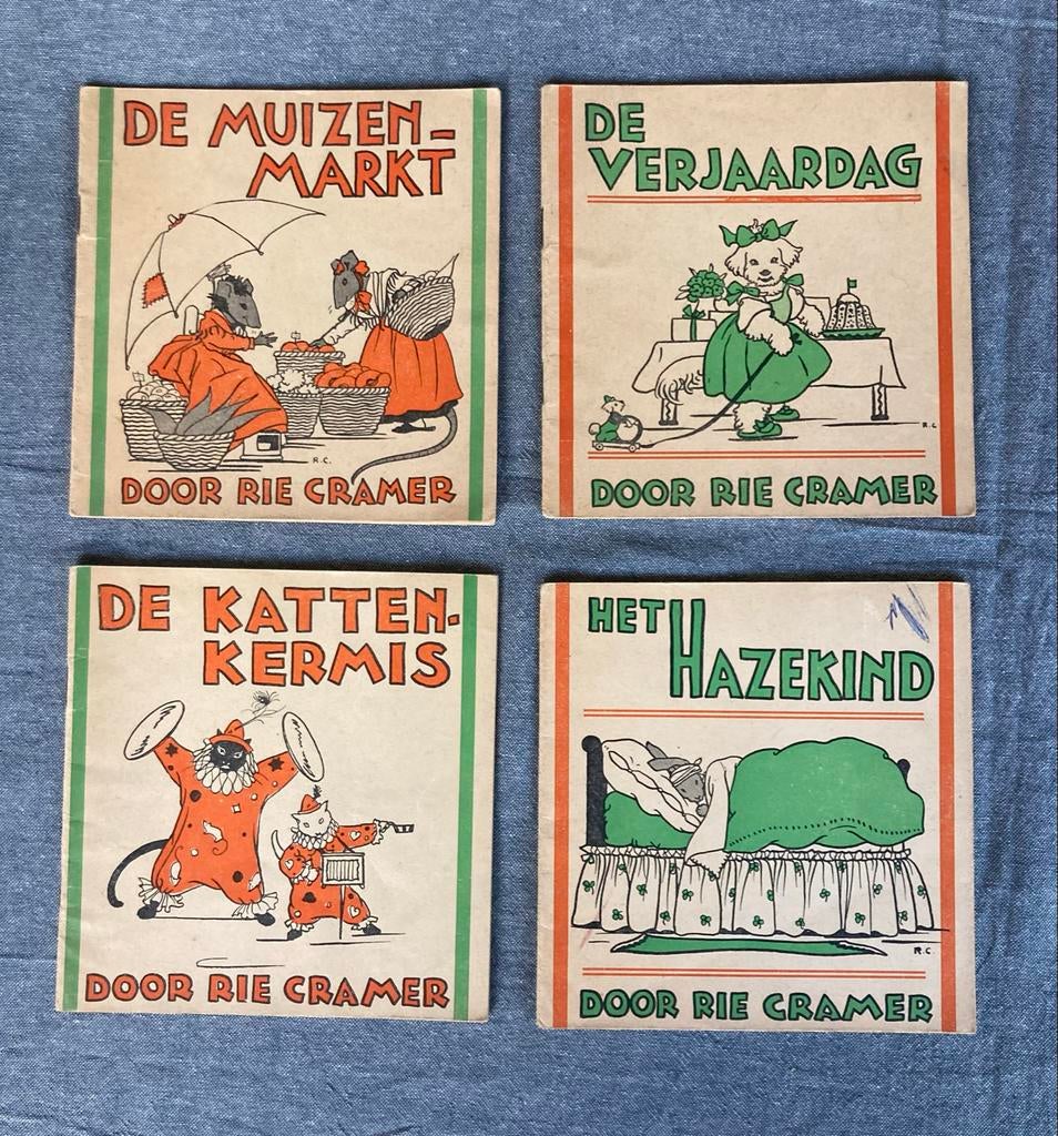 Rie Cramer, muizenmarkt, kattenkermis, verjaardag, hazekind, Ophalen of Verzenden, Gelezen, Prentenboek