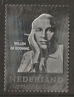 Zilveren persoonlijke zegel Willem de Kooning, postfris, Ophalen of Verzenden, Postfris